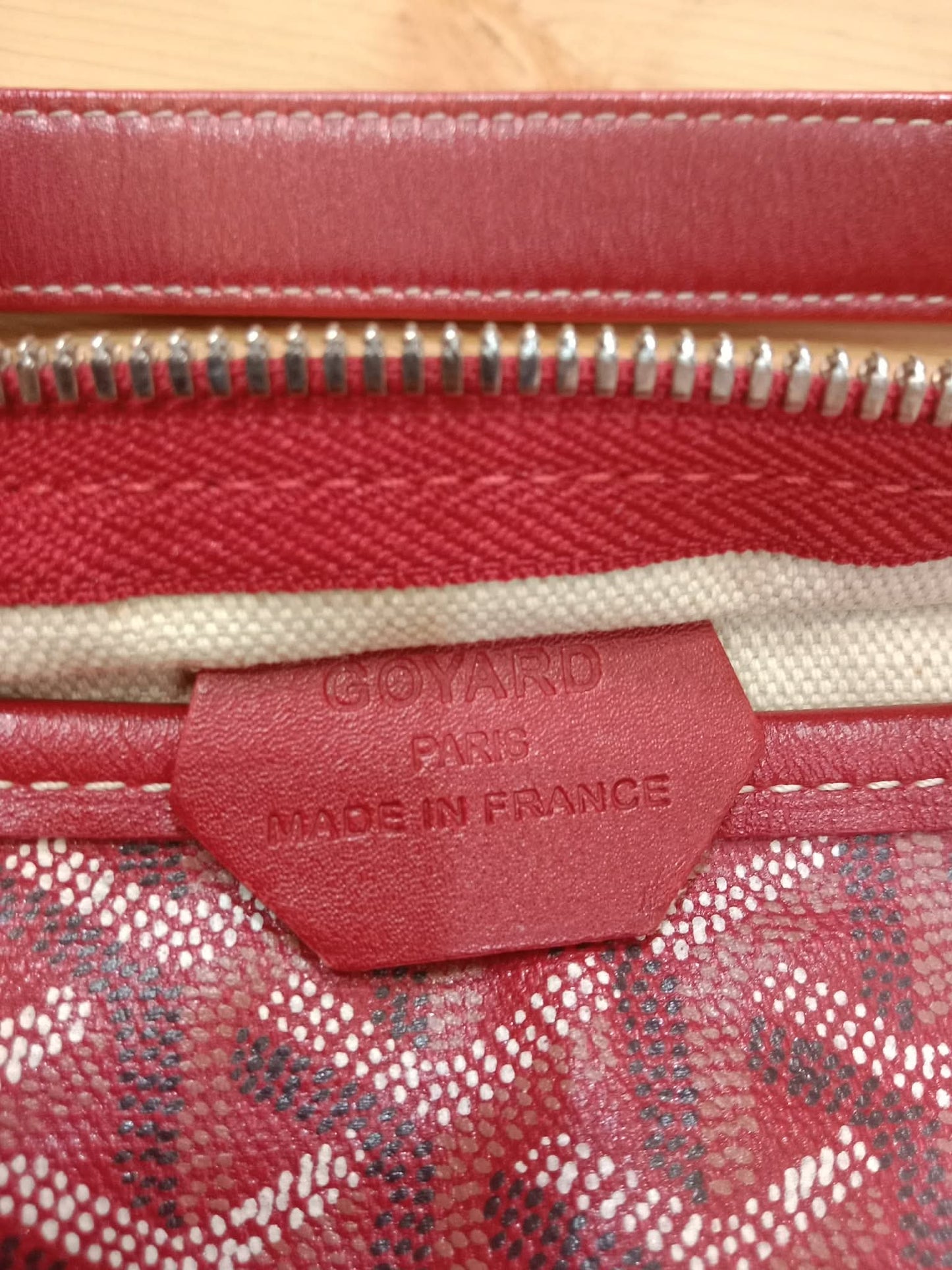 Goyard Boheme Hobo Bag Red Monogram Canvas Fidji Chevron Print