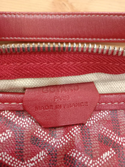 Goyard Boheme Hobo Bag Red Monogram Canvas Fidji Chevron Print
