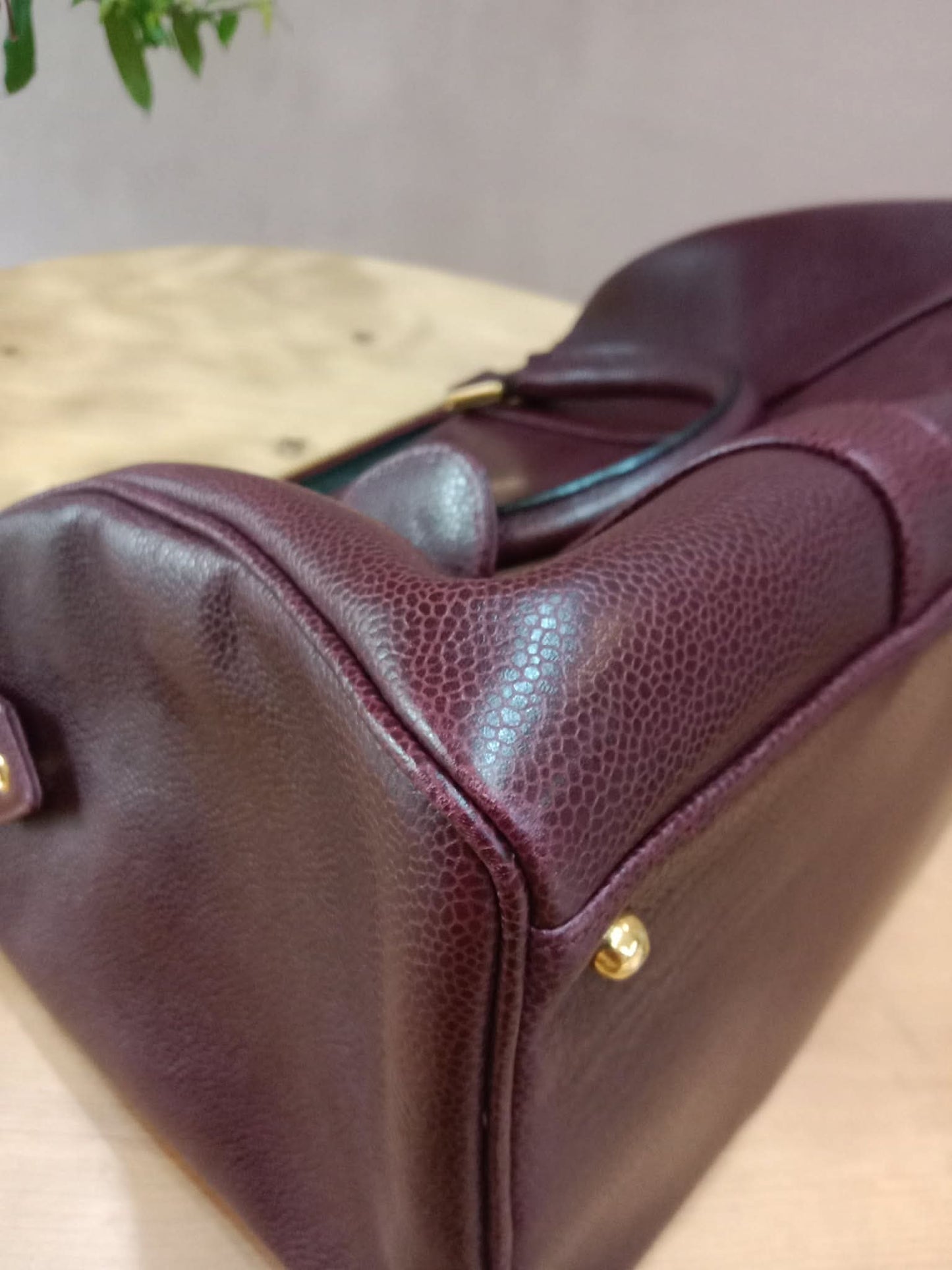 Chanel Boston Bag Burgundy Caviar Series 2
