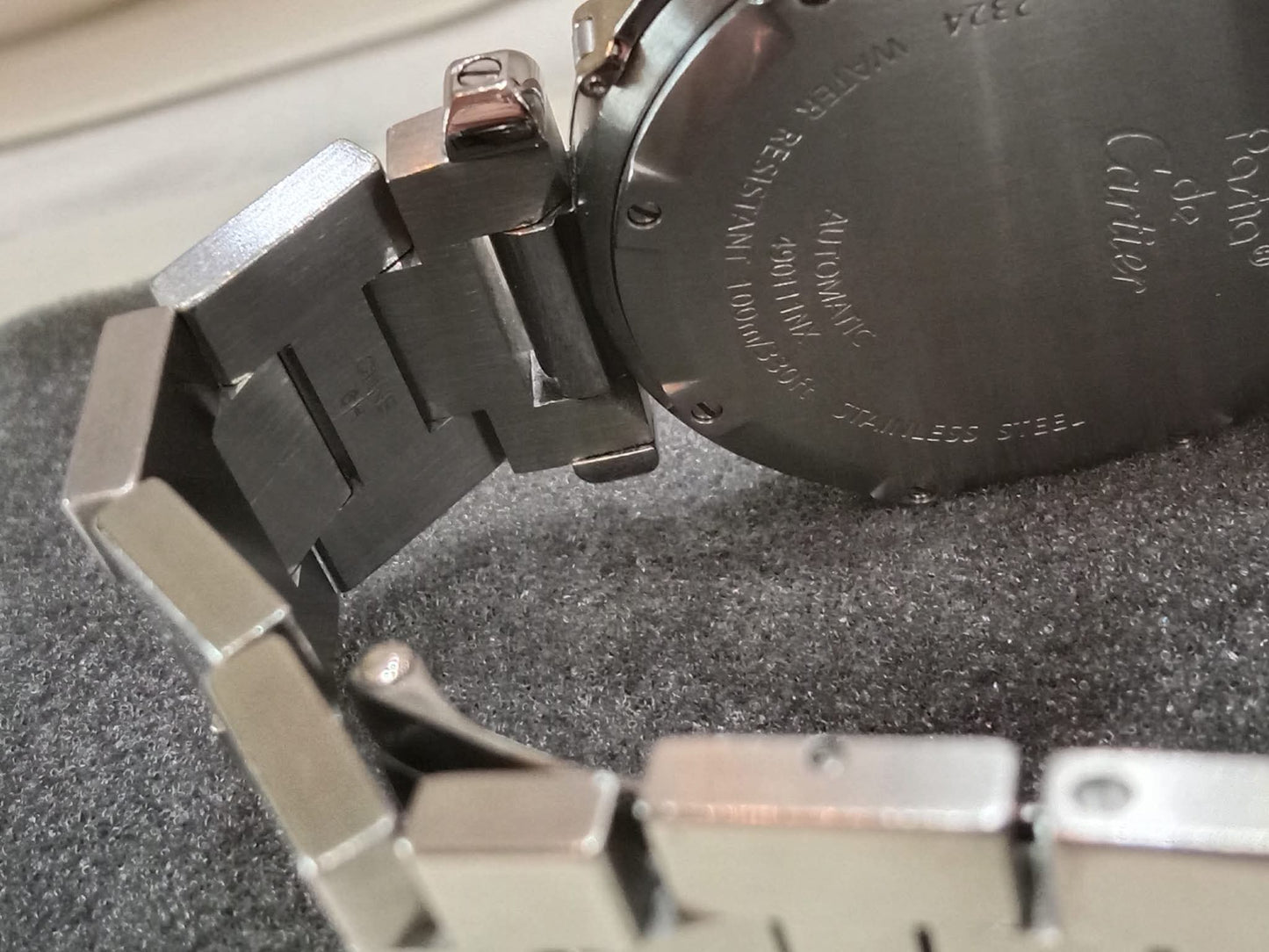 Cartier Pasha C Watch 35mm Stainless Case Pink Dial Arabic Numerals