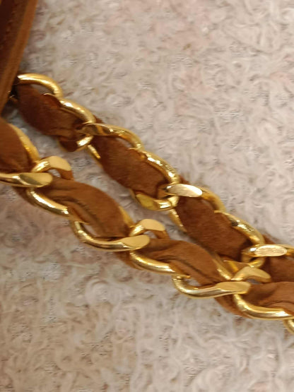 Chanel Vintage Suede Moon Bag Series 1