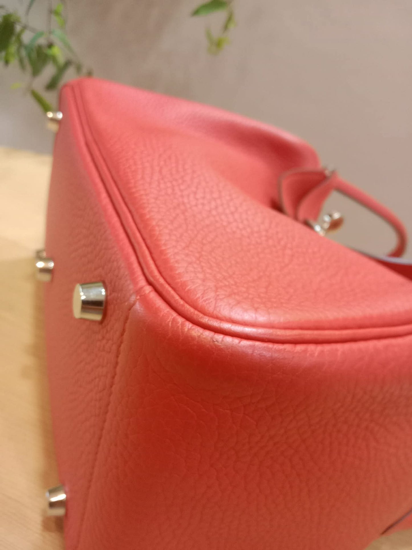 Hermes Lindy 26 Clemence Coral Red Stamp X 2016