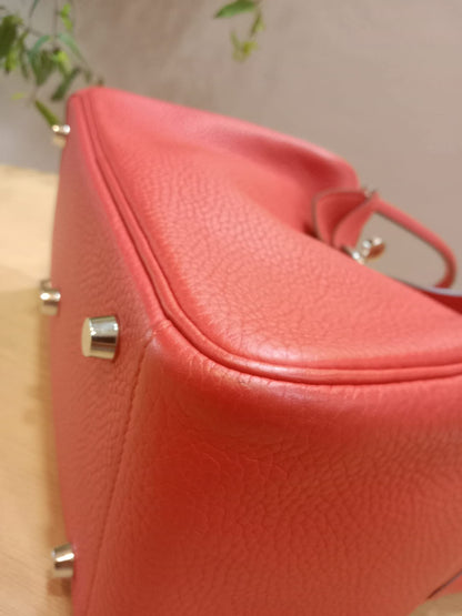 Hermes Lindy 26 Clemence Coral Red Stamp X 2016