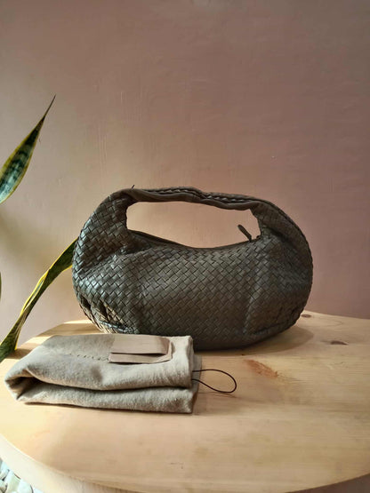 Bottega Veneta Belly Hobo Bag Gray