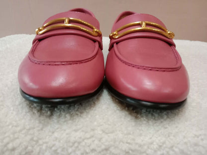Hermes Colette Loafers Gold-Plated Roulis Size 35 Pink