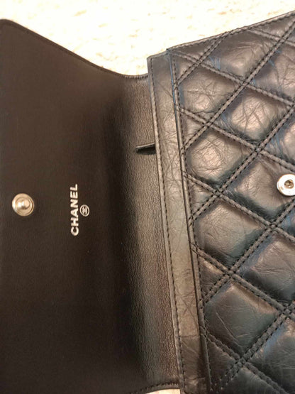 Chanel Line PONY Black Quilted Lambskin Wallet Series 10