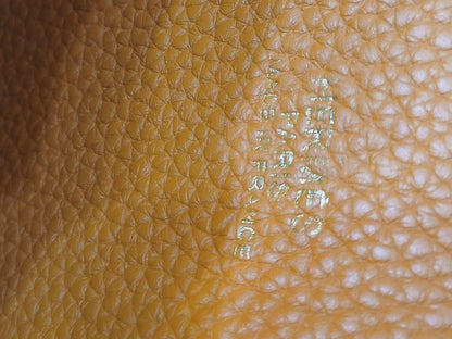 Hermes Double Sens 36 Gold/Poppy Orange Clemence Stamp R Square 2014