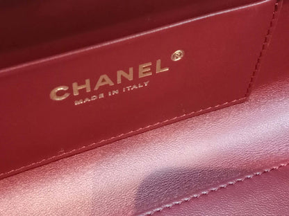 Chanel Crocodile Embossed Calfskin Clutch with Leather Strap Microchipped