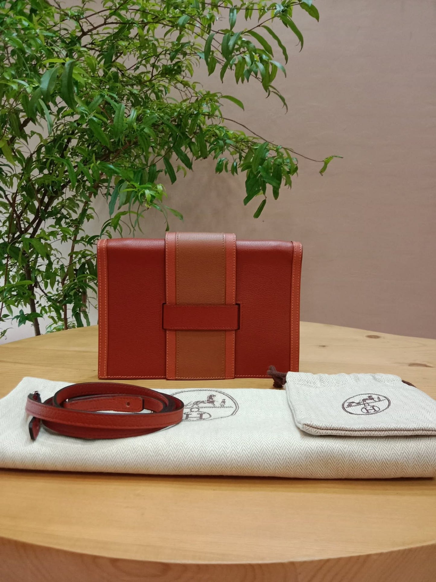 Hermes H Passant Clutch Bicolor Stamp Z 2021