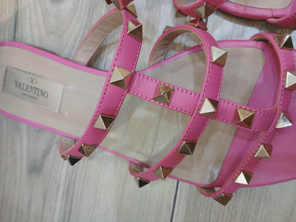 Valentino Garavani Rockstud Sandals Pink Size 37 1/2