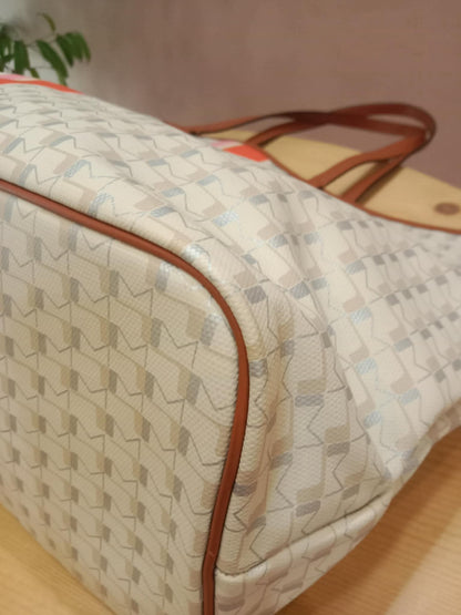 Moynat Paris Oh! Tote Ruban Monogram Canvas Beige