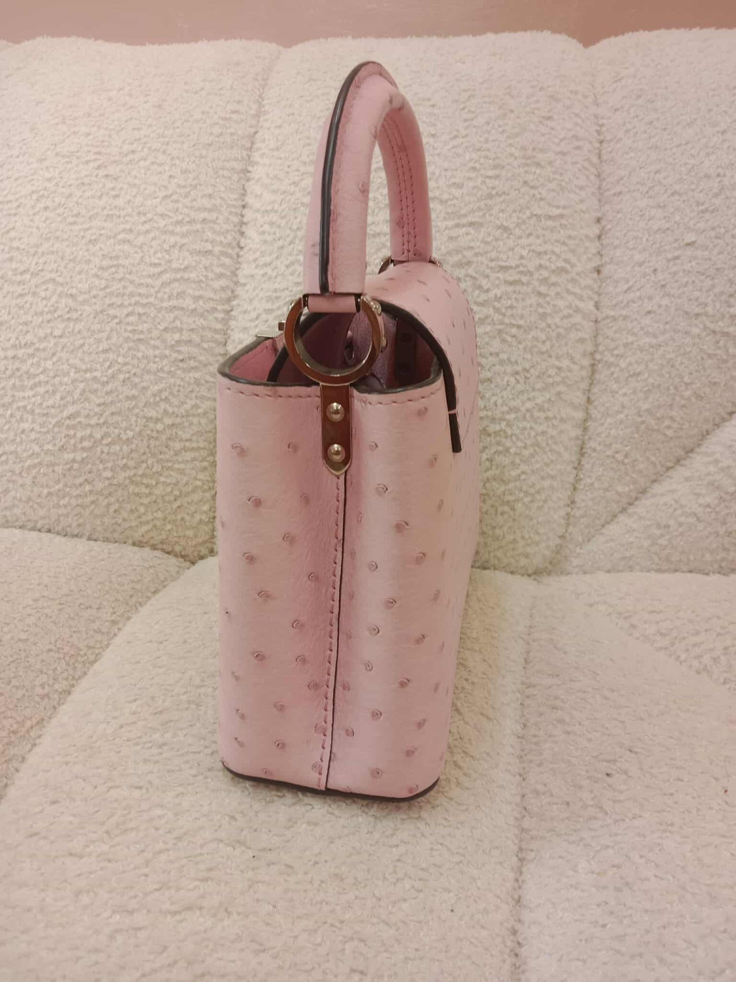 Louis Vuitton Mini Capucine Ostrich Pink