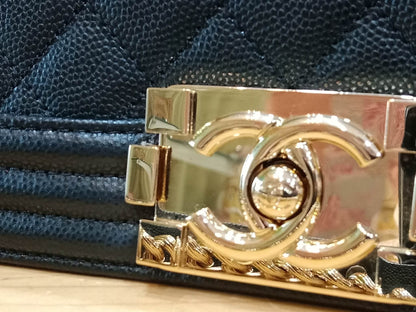Chanel Le Boy Flap Caviar Small Black Series 23