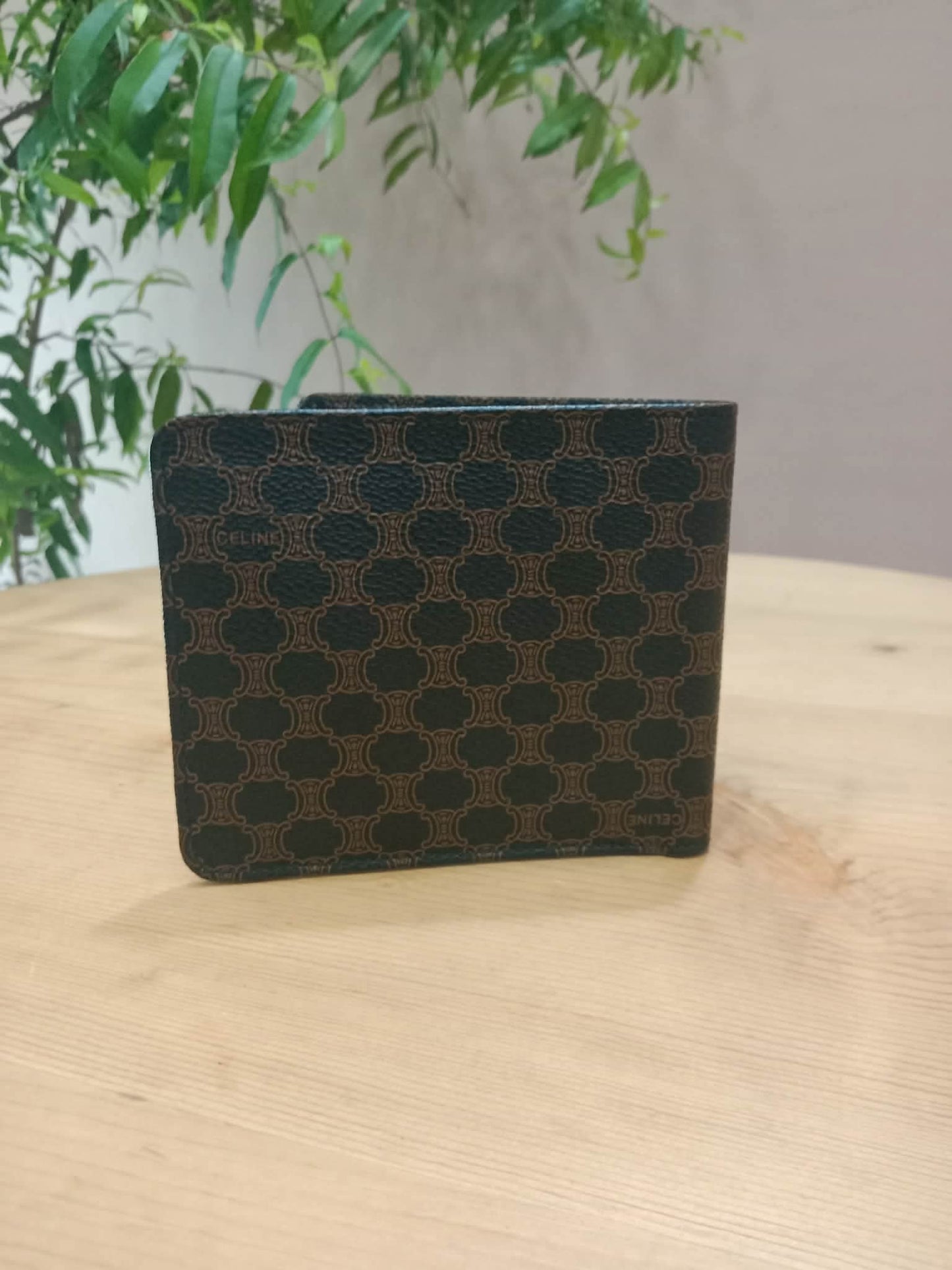 Celine Macadam Bi-Fold Wallet Triomphe Monogram Pattern