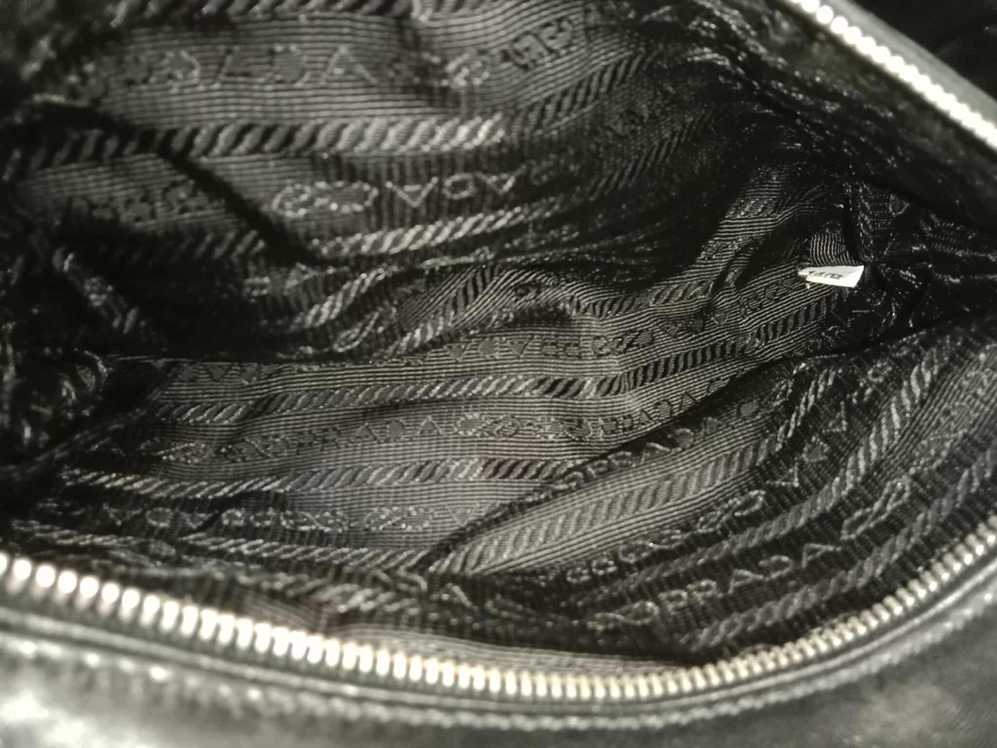 Prada Women's Leather Gaufre Black