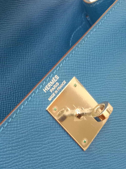 Hermes Kelly 28 Mykonos Sellier Epsom Stamp O Square 2011