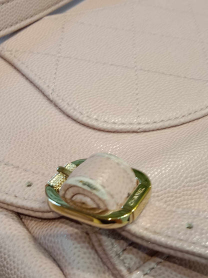 Chanel Quilted Caviar Business Affinity Light Pink Backpack Series 25