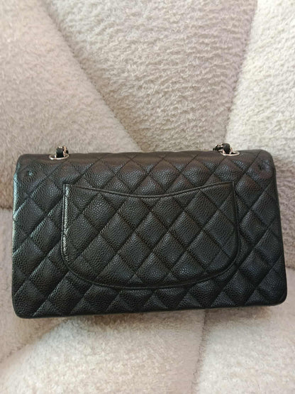 Chanel Classic Double Flap Medium Black Caviar Series 19