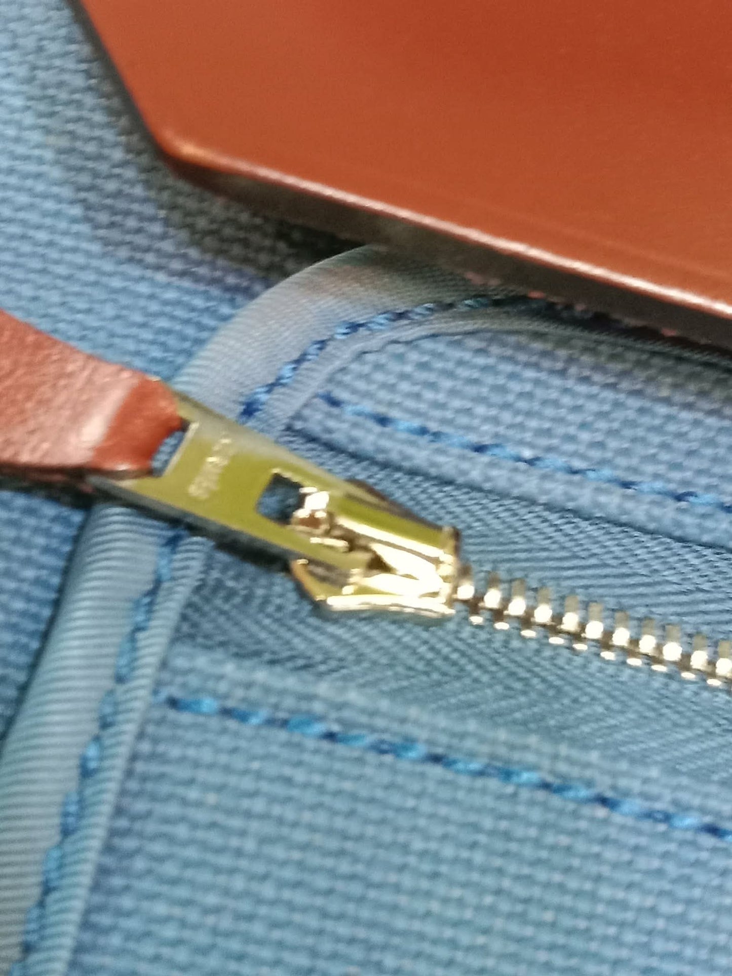 Hermes Herbag Zip 31 Bicolor Blue/Red Canvas & Leather Stamp X 2016
