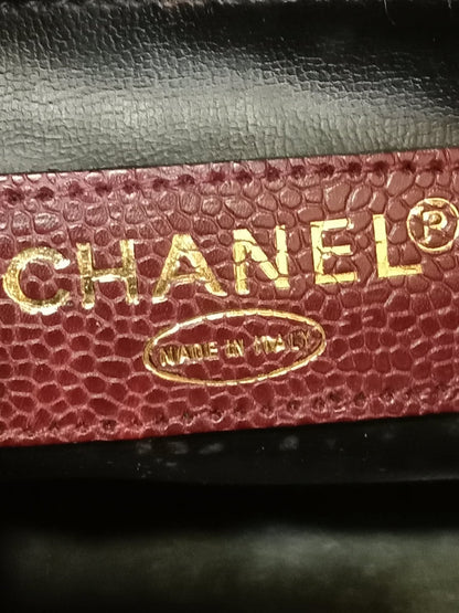 Chanel Boston Bag Burgundy Caviar Series 2
