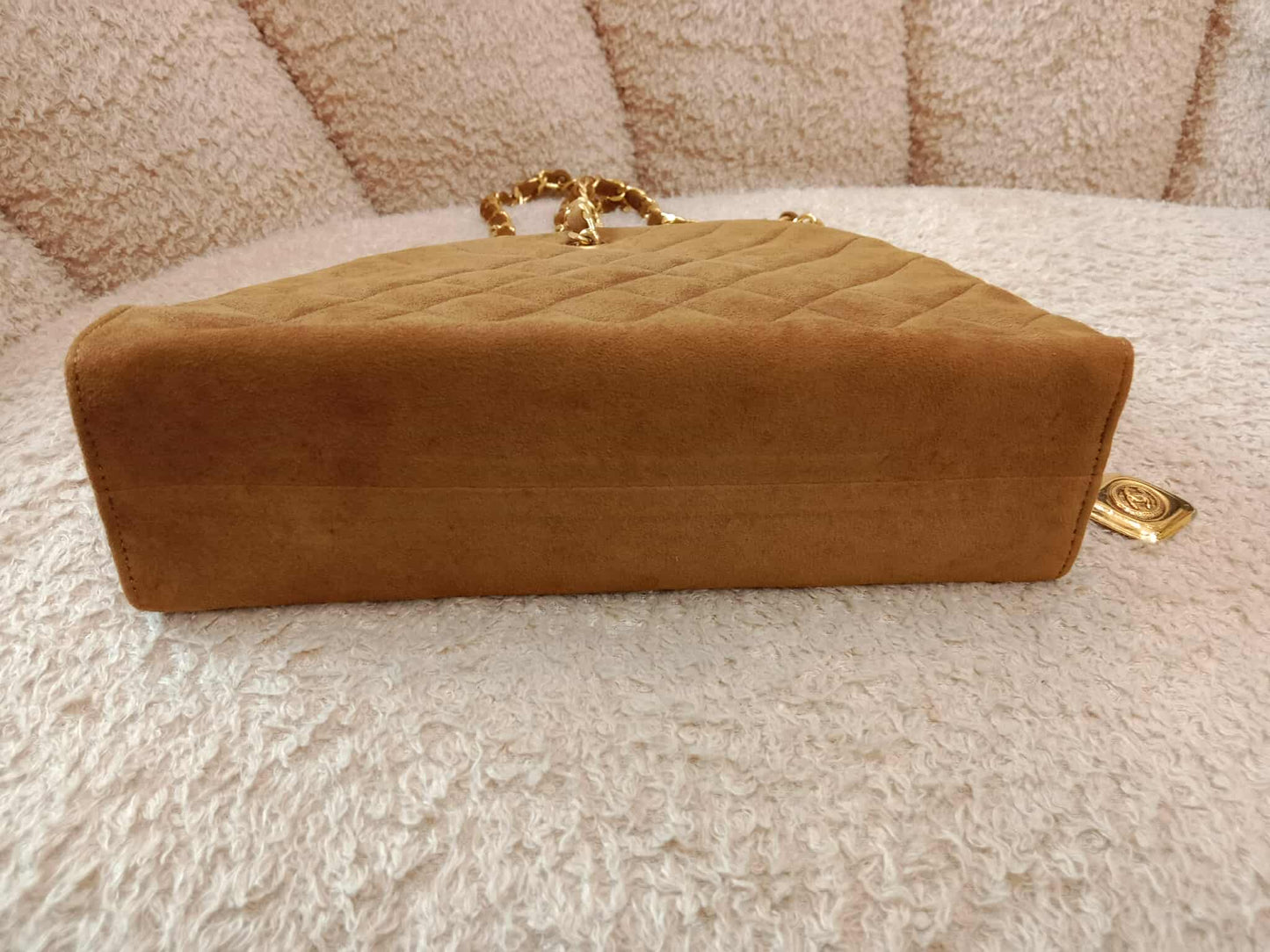 Chanel Vintage Suede Moon Bag Series 1