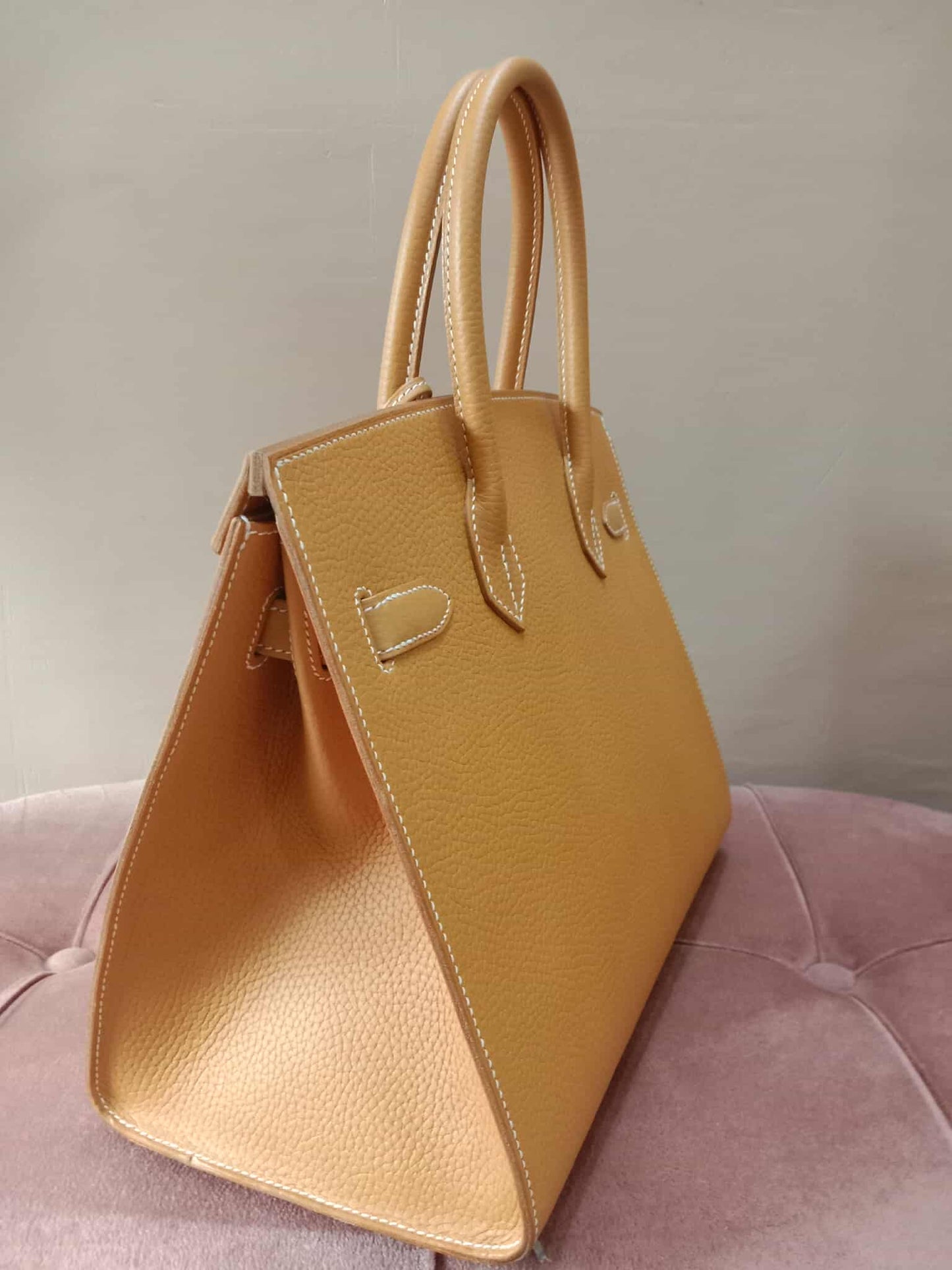 Hermes Birkin 30 Sellier Vache Naturelle Sable Grainee Stamp K 2025