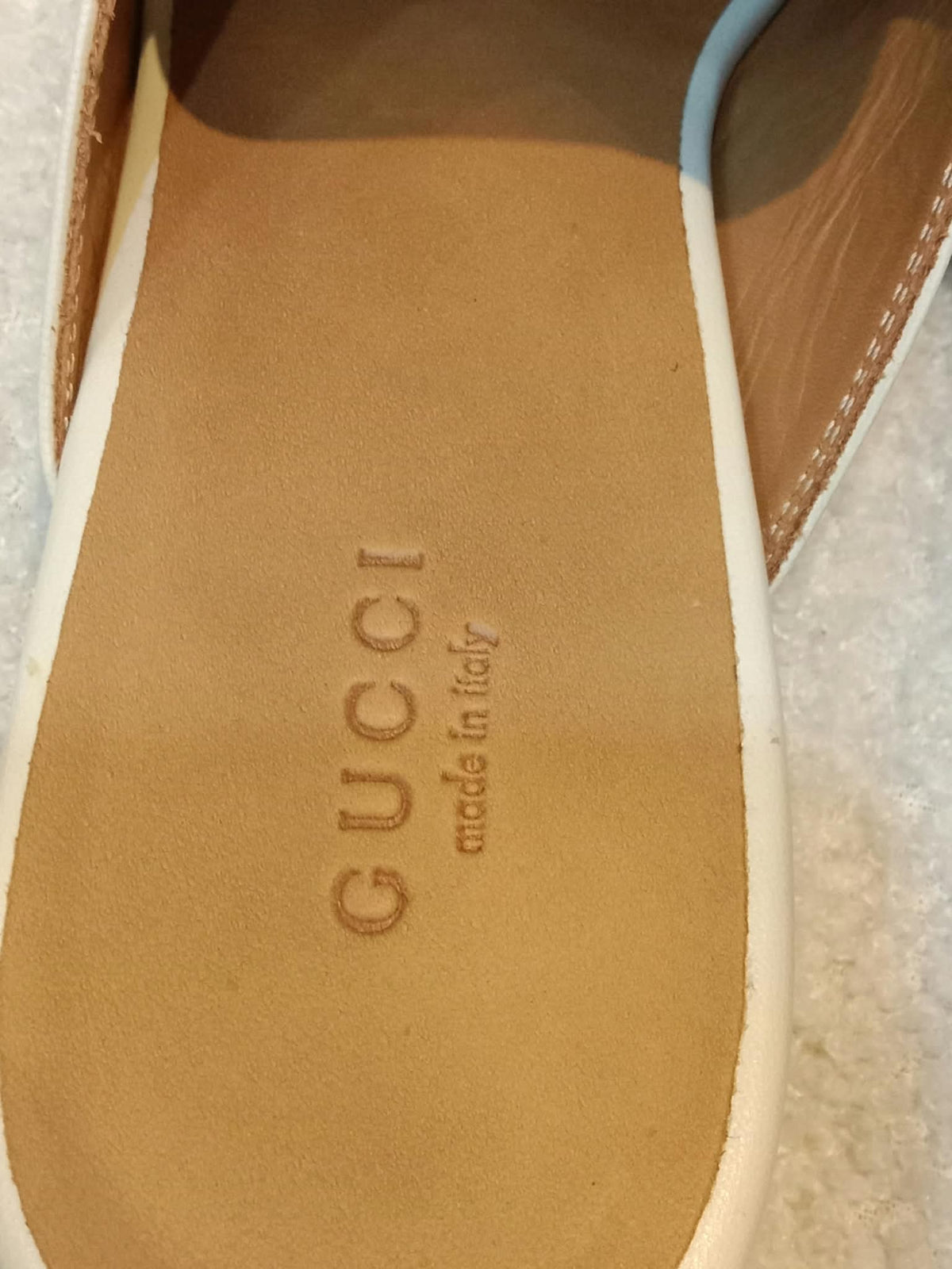 Gucci Princetown Horsebit Mules White Size 38