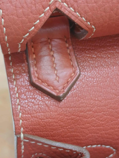 Hermes Jypserie 28 Clemence Rouge Venetian Stamp  P 2012