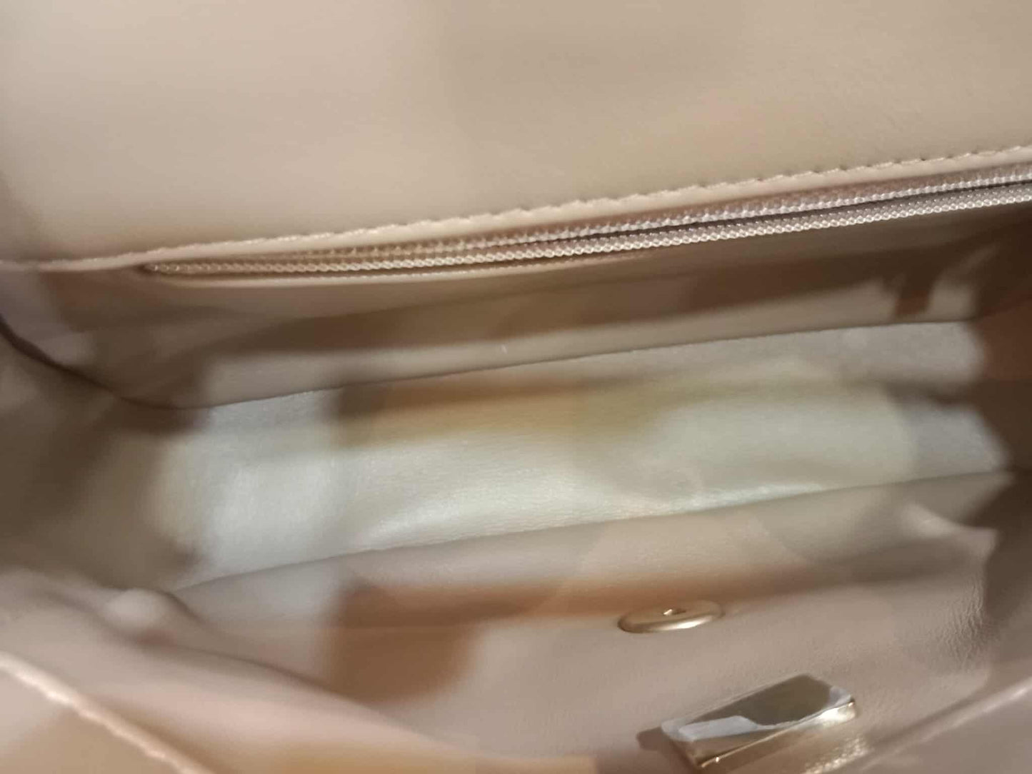 Chanel Seasonal Flap Heart Charms Beige Microchipped