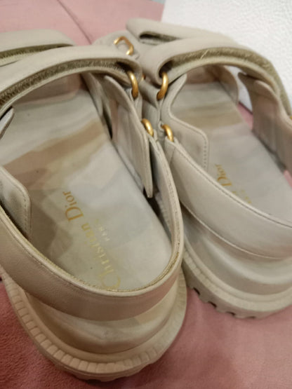 Christian Dior Dioract Sandals Beige Size 37
