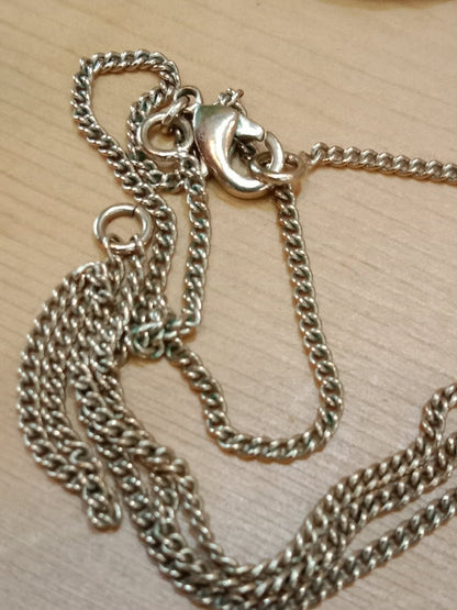 Chanel Crystal CC Pendant Crystal Necklace Silver