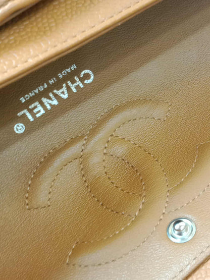 Chanel Classic Double Flap Medium Caramel Caviar Series 14