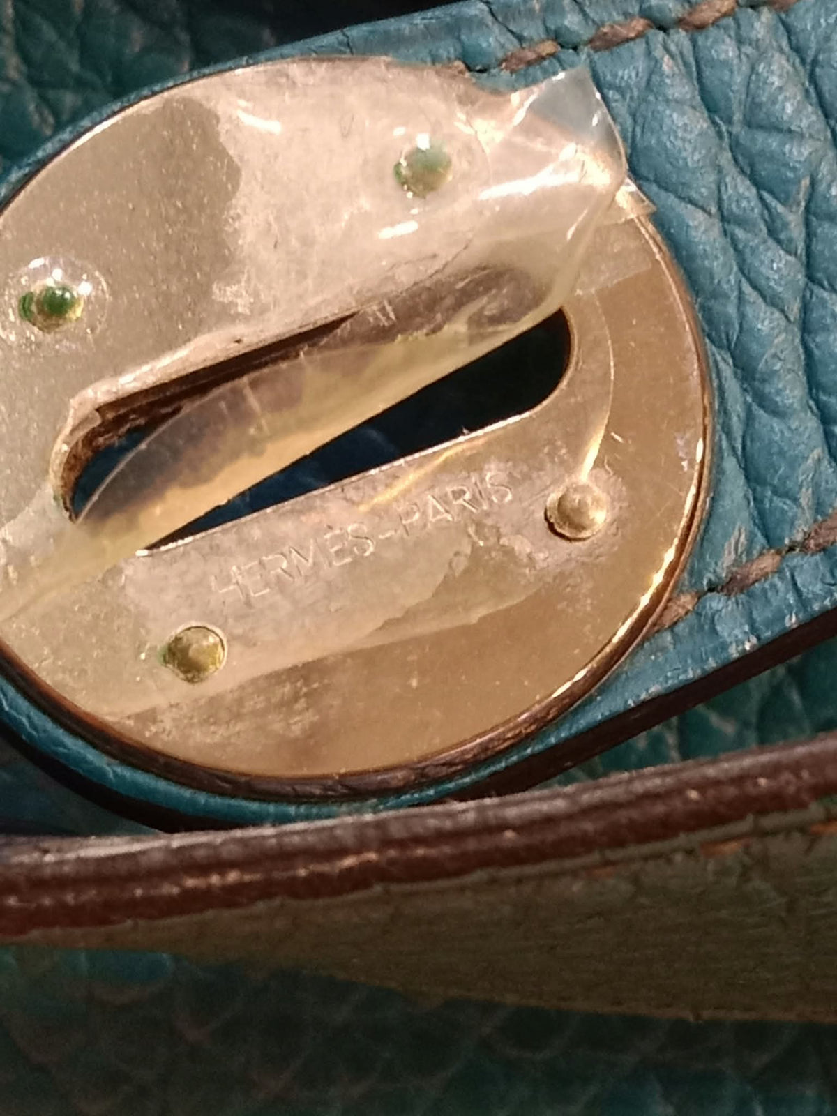 Hermes Lindy 30 Clemence Bleu Izmir Stamp R 2014
