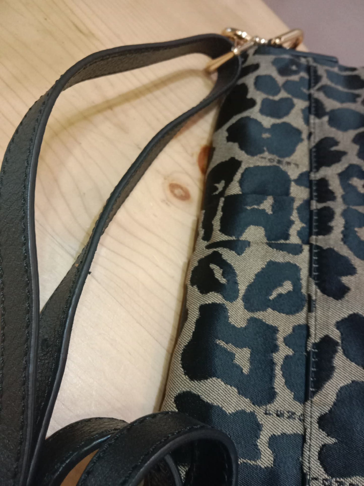 Fendi Mia Flap Bag Leopard Print Shoulder Bag
