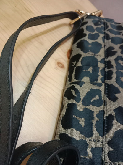 Fendi Mia Flap Bag Leopard Print Shoulder Bag