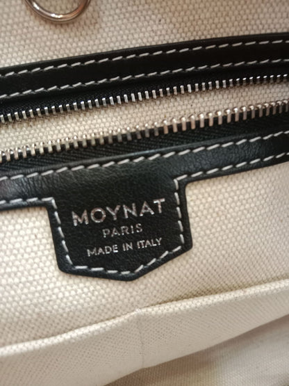 Moynat Paris M Tote Monogrammed Bag Black/White MM