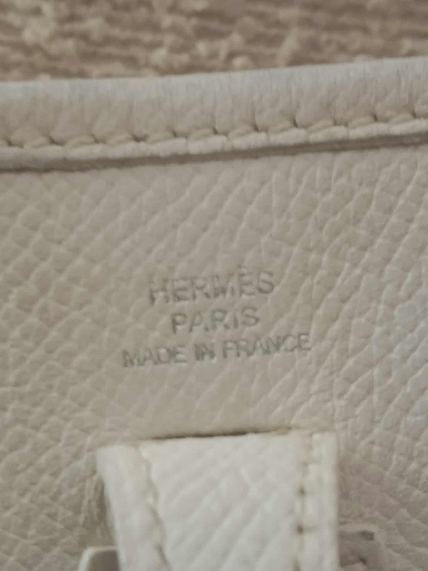 Hermes Evelyne TPM White Clemence Stamp O Square 2011
