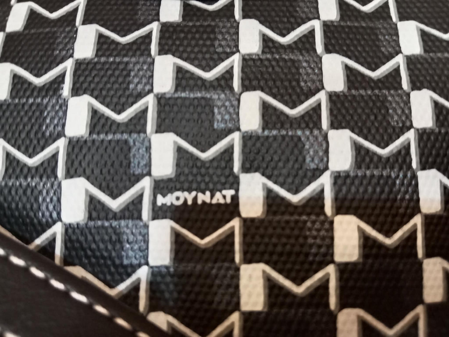 Moynat Paris M Tote Monogrammed Bag Black/White MM