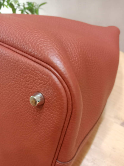 Hermes Picotin 22 Clemence Brique Stamp Y 2020