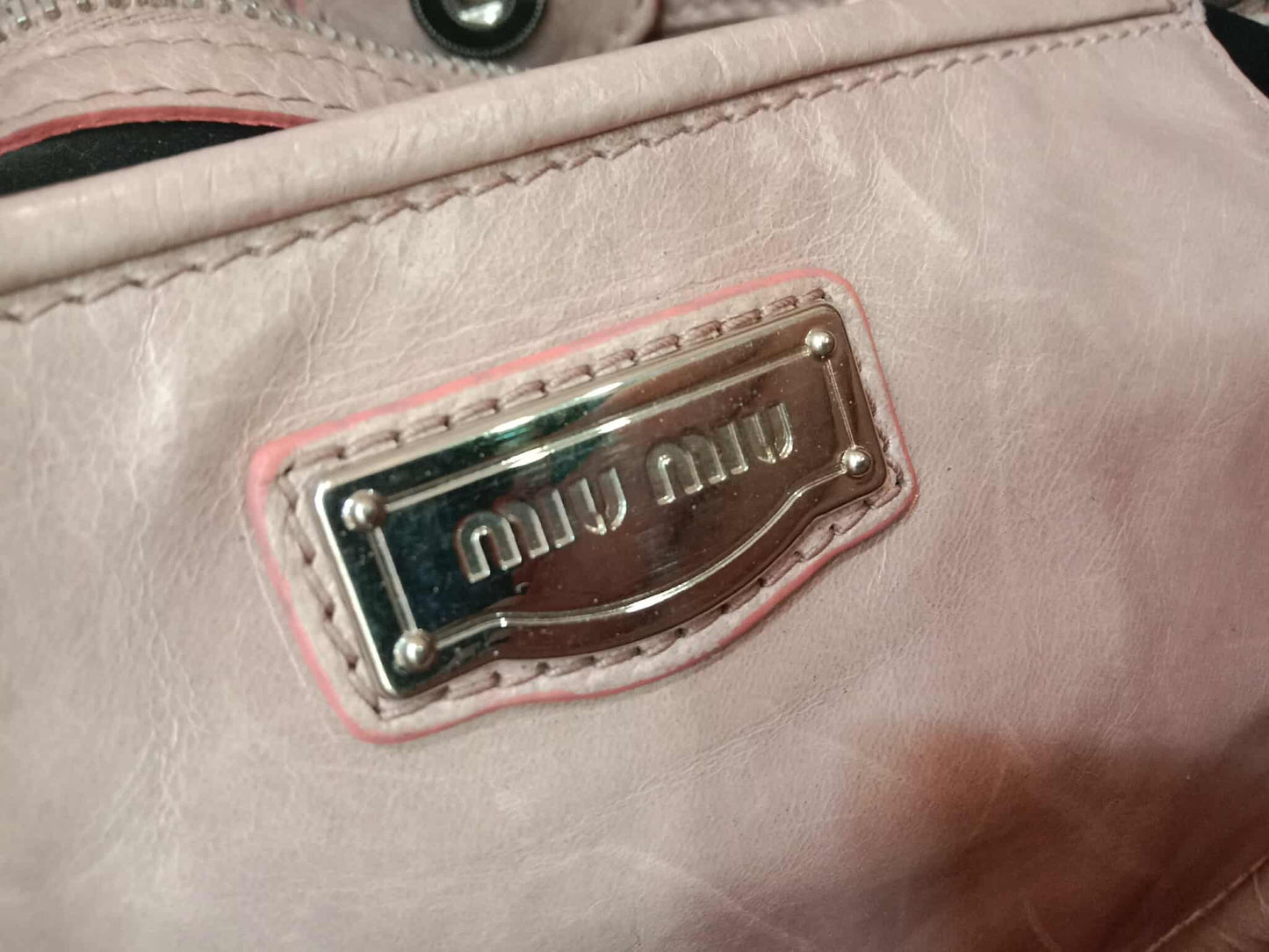Miu Miu Light Pink Calfskin 2-Way Bag