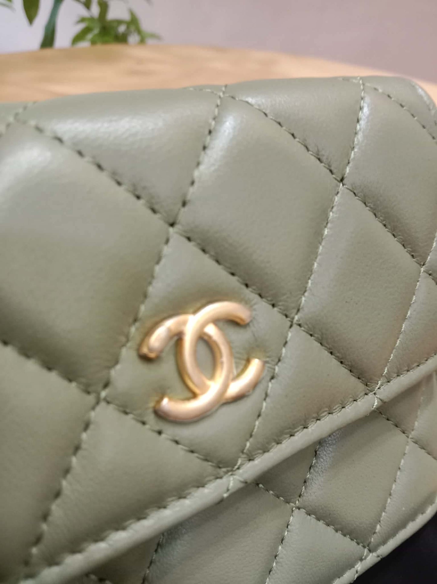 Chanel Pearl Crush Mini Quilted Lambskin Flap Bag Matcha Series 31