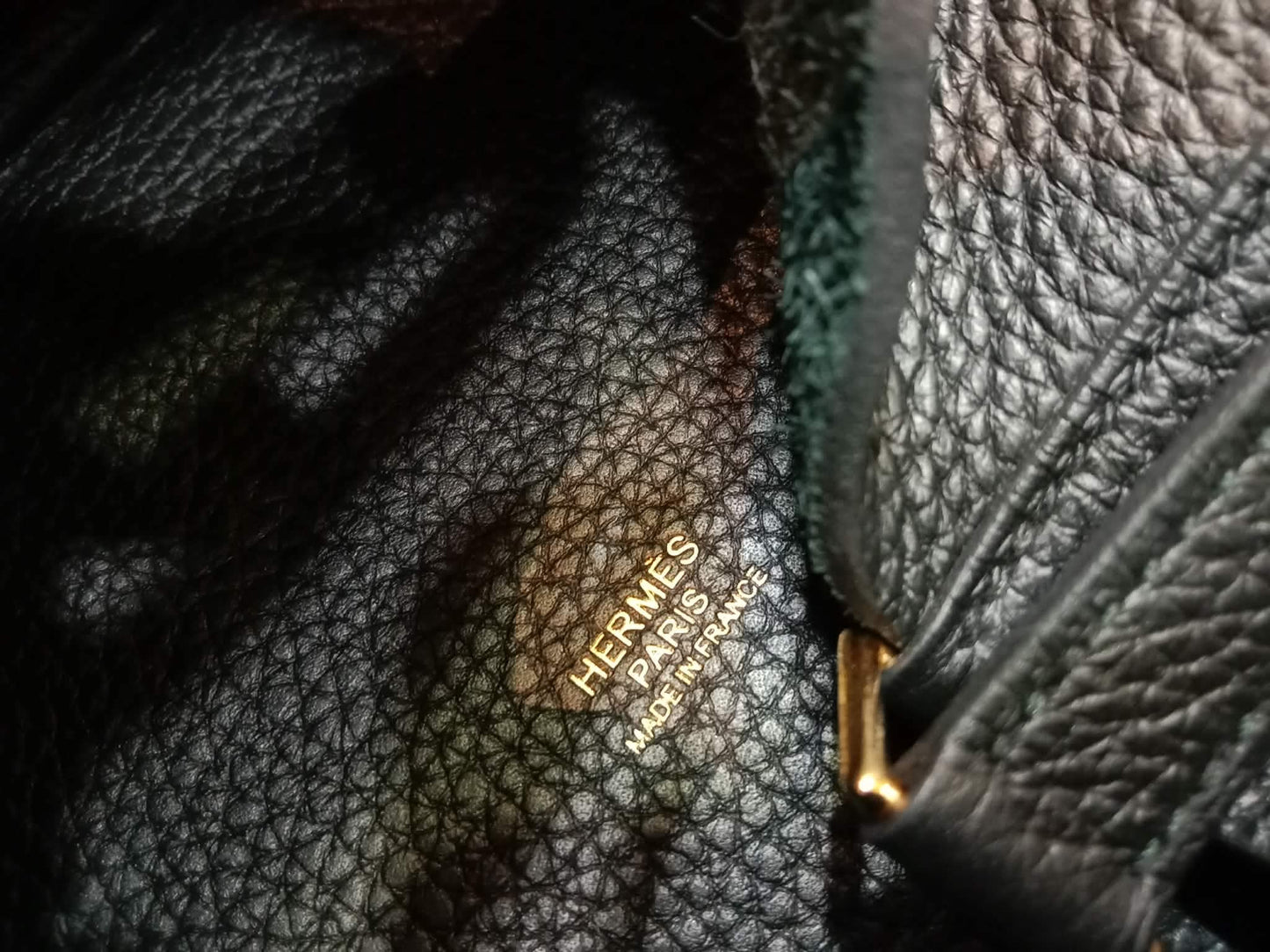 Hermes Picotin 22 Noir Clemence Stamp U 2022