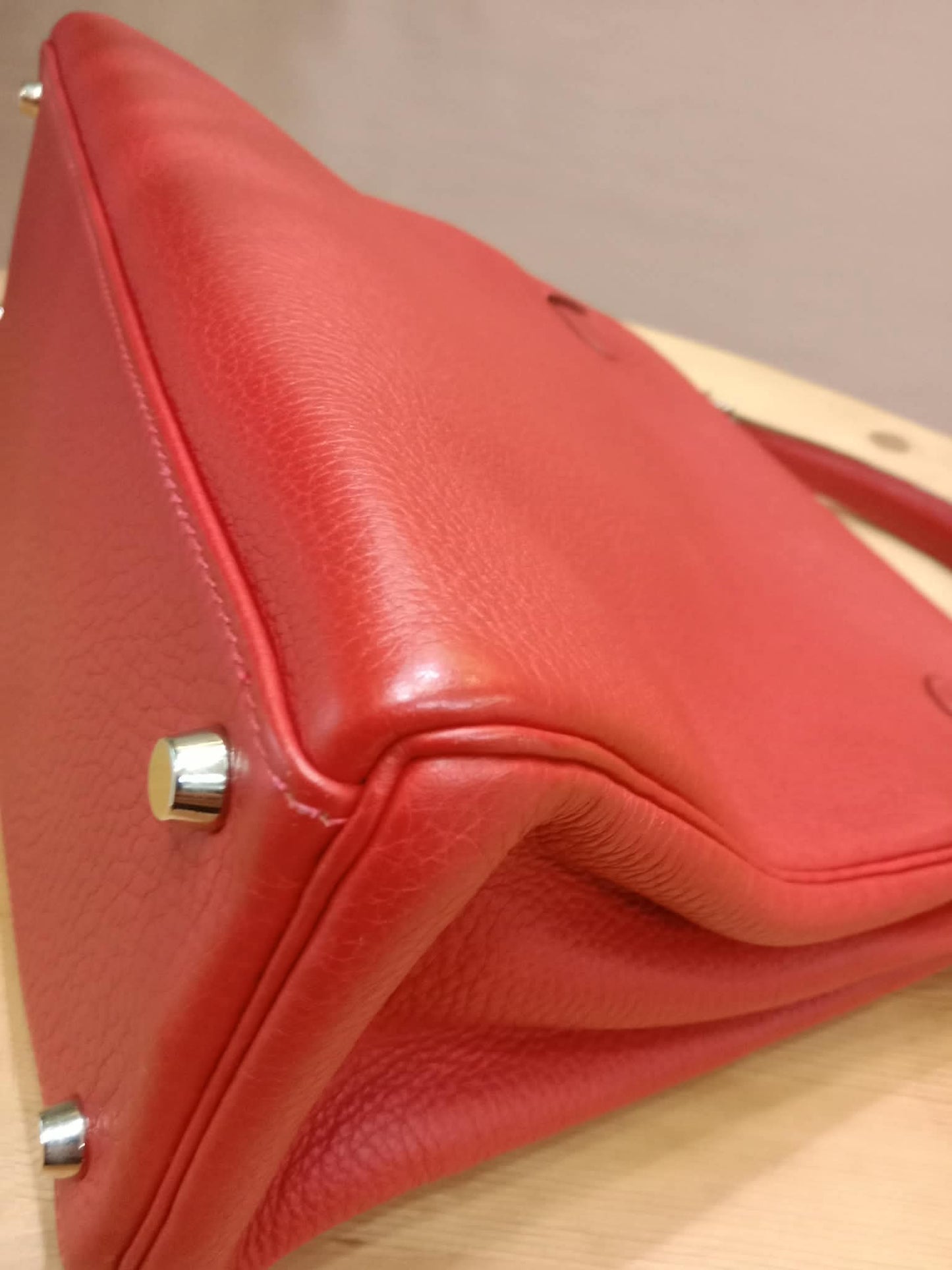 Hermes Kelly 32 Rouge Casaque Togo Stamp I Square 2005
