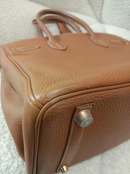 Hermes Birkin 30 Gold on Gold Clemence Stamp E Square 2001