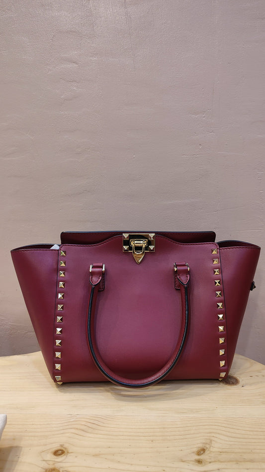 Valentino Rockstud Red Tote Bag