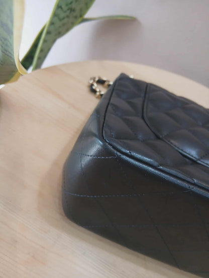 Chanel Double Flap Jumbo Lambskin Black Series 16