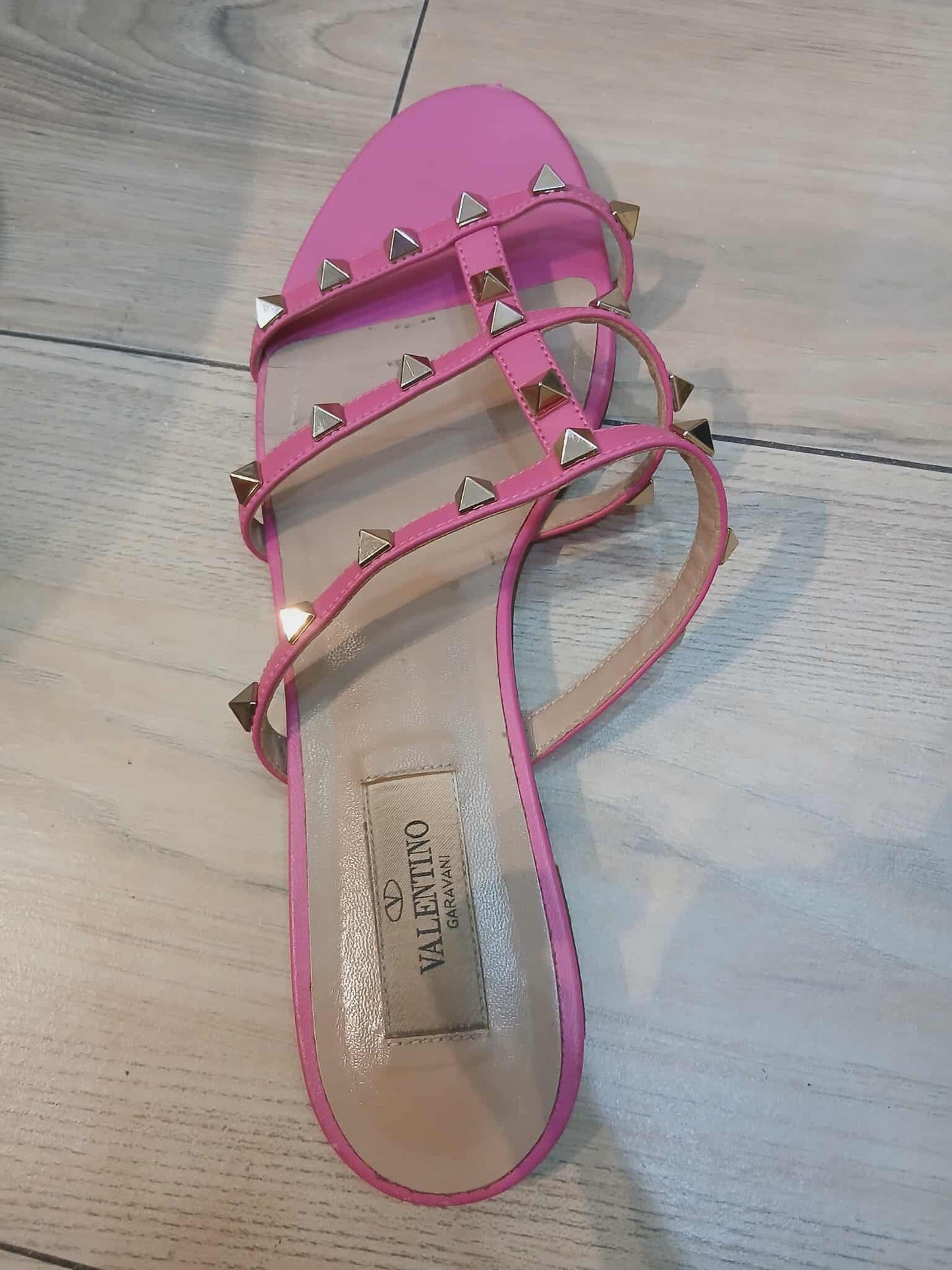 Valentino Garavani Rockstud Sandals Pink Size 37 1/2