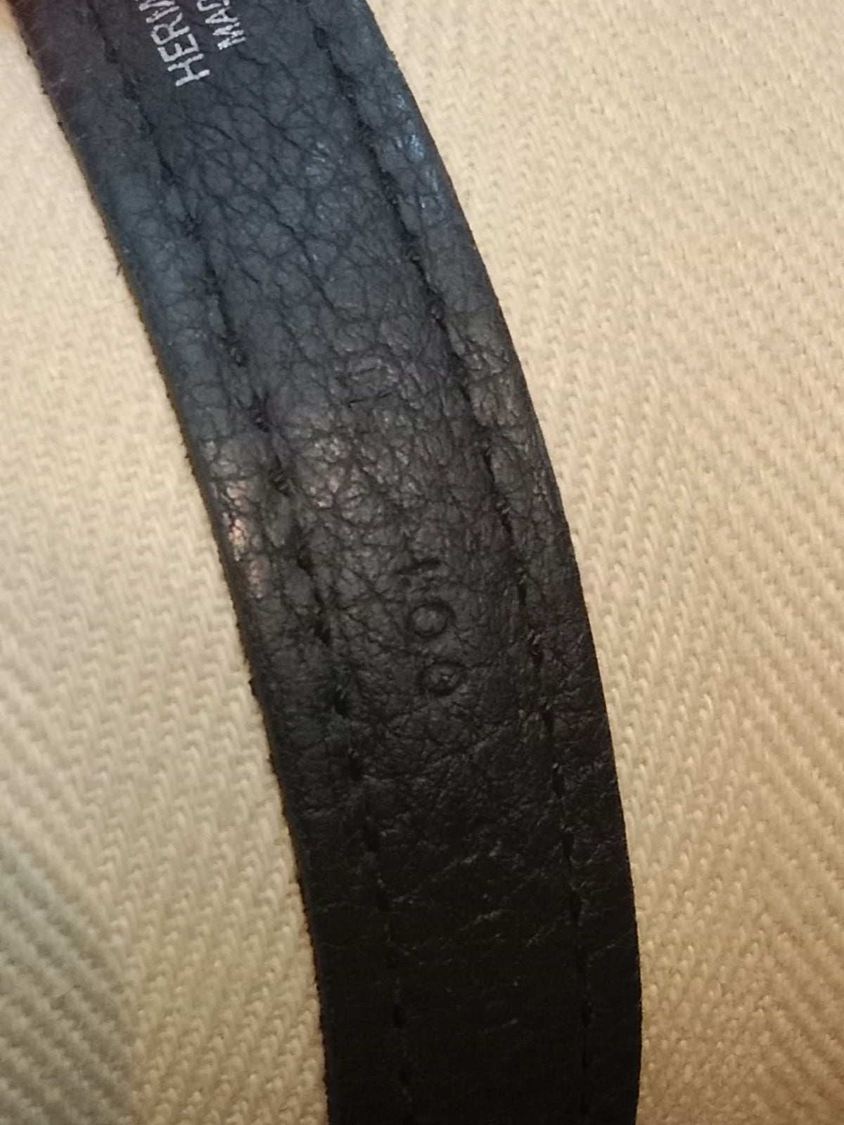 Hermes Garden Party 36 Beige/Noir Stamp D 2019