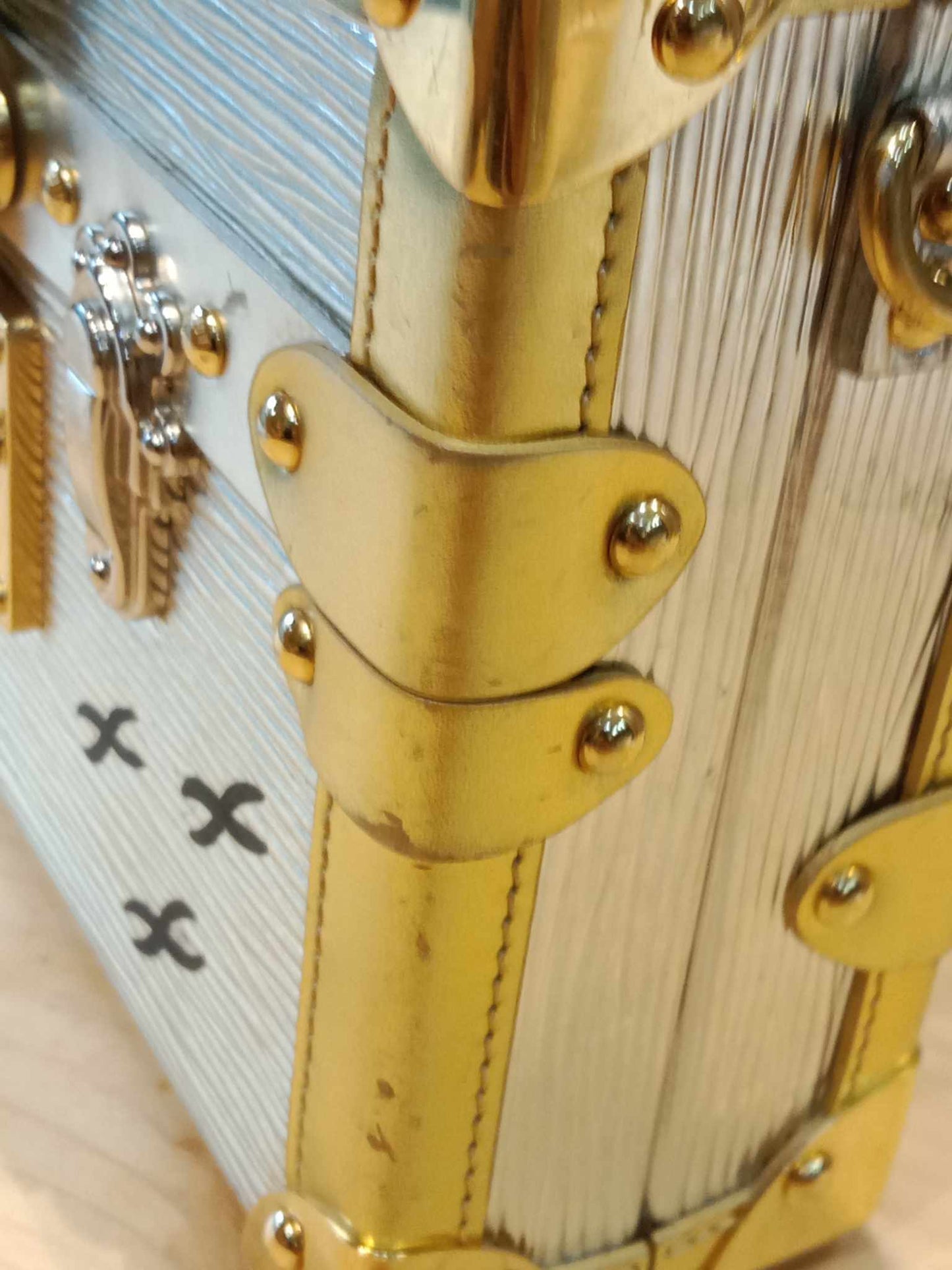 Louis Vuitton Petite Malle Metallic Silver/Gold Epi Leather