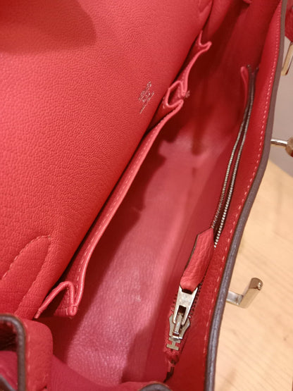 Hermes Jypserie 28 Rouge Casaque Clemence Stamp B 2023